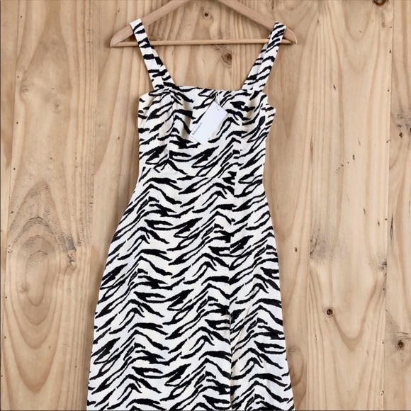 Reformation Nectarine Zebra Print Dress - Picture 3 of 5